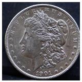 1901 Morgan silver dollar