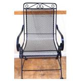 Vintage black iron spring chair