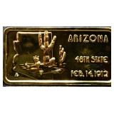 1 troy ounce Arizona state silver bar