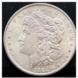 1884O Morgan silver dollar