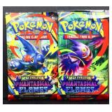 2 sealed Pokemon Phantasmal Flames booster packs