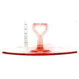 Pink depression sandwhich tray w/ center handle