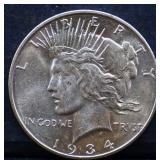 1934D peace dollar