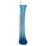 Vintage 15in blue ribbed vase
