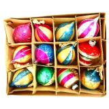 Lot of 12 vintage glass ornaments
