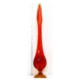 MCM Viking 25in amberina swung vase