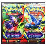 2 sealed Pokemon Phantasmal Flames booster packs