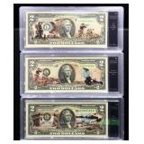 3 slabbed UC WWII battles $2 paper notes