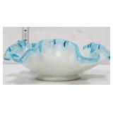 Fenton aqua crest bonbon dish
