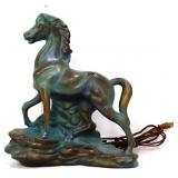 Vintage 14in Wild King horse figural tv lamp