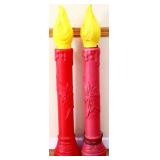 Pair vntg 38in candle blow molds see pics NO SHIP