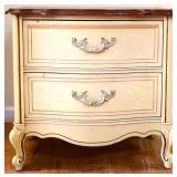 Vintage French 2 drawer nightstand see photos