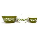 3 piece Pyrex spring blossom mixing bowl set