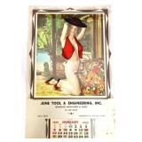1969 pinup girl adv calendar