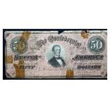 1864 CSA $50 note