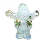 Fenton 5in french opalescent hugging Santa figure