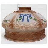 Vntg painted glass lamp shade, see photos