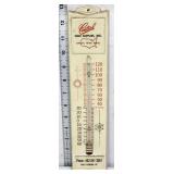 Vntg metal 2.75x12.75 Central Sign Supplies therm
