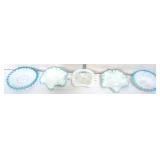 5 piece estate lot, inc aqua crest dishes