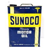 Vntg 2gal Sunoco Mercury Motor Oil can