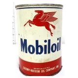 Vntg 1qt MobilOil Aero Motor Oil can no bottom