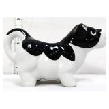 Black & white flgural cow creamer