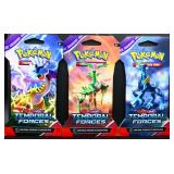 3 sealed Pokemon Temporal Forces booster packs