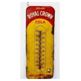 Vntg metal 10x25.5 Royal Crown Cola therometer