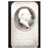 1oz Grover Cleveland silver bar
