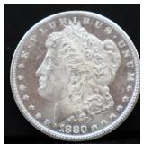 1880S Morgan silver dollar