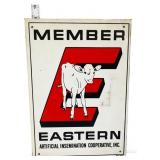 Vtg metal 9.5x13.5 Eastern Artificial Member sign