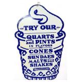 Metal 14.25x22 Fosters Freeze ice cream sign