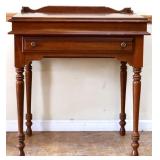 Vintage wood lift top 1 drawer desk