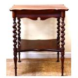 Mahogany barley twist parlor table