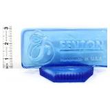 Fenton sapphire blue opalescent dealer sgn