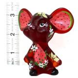 Fenton Worstell red watermelon mouse figure