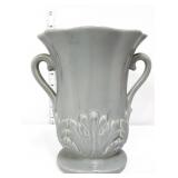 Vntg grey Red Wing 2 handle vase