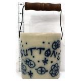 Maple City Pottery Buttons jar