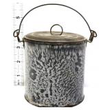 Vintage granite lunch pail