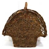 Brown wicker unusual shape basket