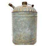 Vintage zinc oil can with spout