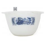 Vntg Glasbake currier & ives mixing bowl