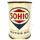 Vntg 1qt Sohio Motor Oil can no top