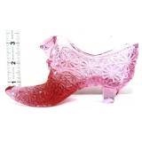 Fenton pink daisy & button shoe