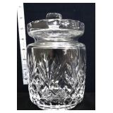 Crystal biscuit jar w/ lid
