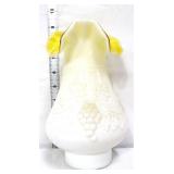 Kanawha yellow/white cased glass 8in chimney