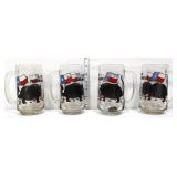 4 Texas Armadillo beer mugs