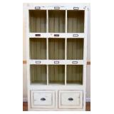 Farmhouse divided wood shelf