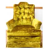 Vintage yellow fabric chair