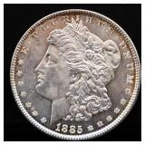 1885 Morgan silver dollar
